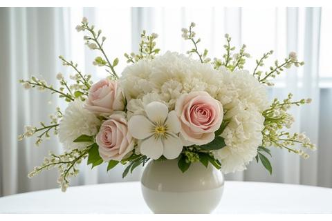 日本の結婚式のための伝統と現代が融合したフローラルデザイン